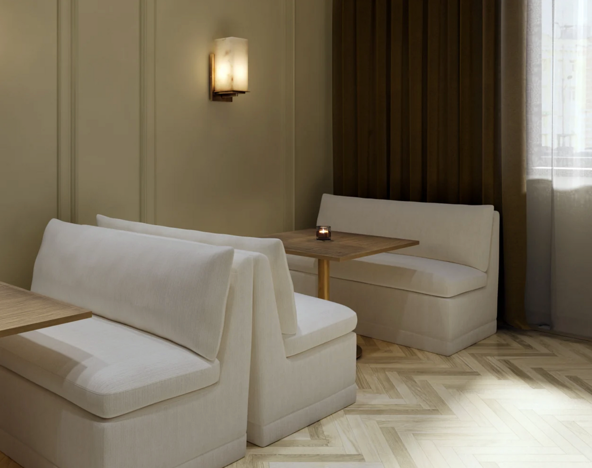 Donatella Zenith Alabaster Dining Banquette