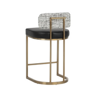 Larissa Bravo Black / Halton Birch Counter Stool