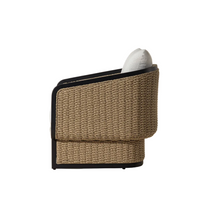 Olbia Natural Rattan & Boucle Outdoor Lounge Chair