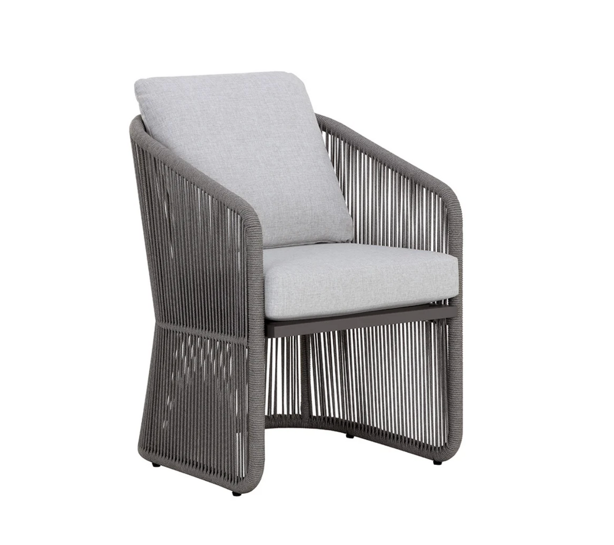 Allariz Warm Grey Rope Outdoor Dining Armchair
