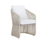 Allariz Greige Rope Outdoor Dining Armchair