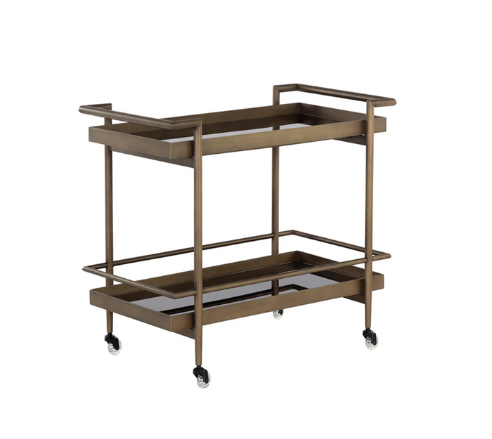 Livingston Bar Cart Antique Brass