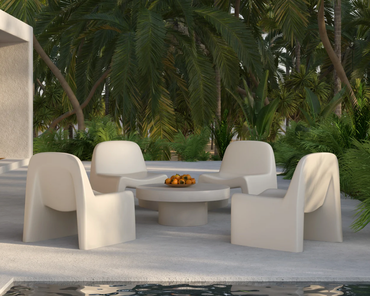 Kessel Cream Concrete Lounge Chair