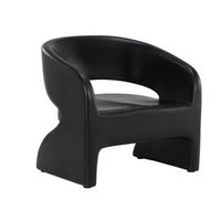 Cura Black Concrete Outdoor Lounge Chair