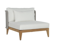 Ibiza Grey Weave & White Outdoor Lounge Chair