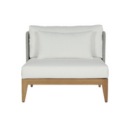 Ibiza Grey Weave & White Outdoor Lounge Chair