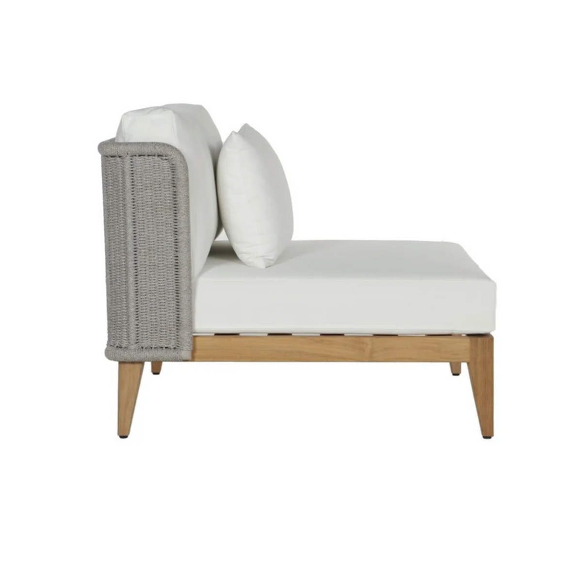 Ibiza Grey Weave & White Outdoor Lounge Chair