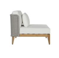 Ibiza Grey Weave & White Outdoor Lounge Chair