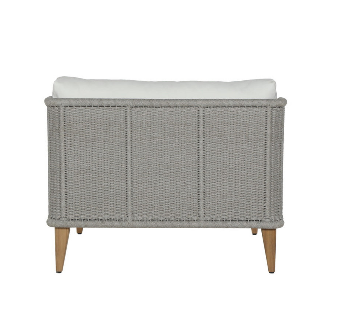 Ibiza Grey Weave & White Outdoor Lounge Chair