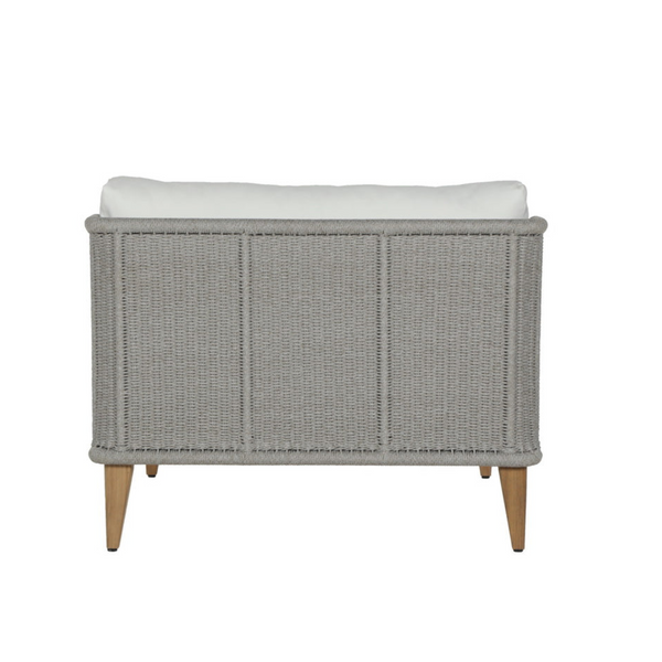 Ibiza Grey Weave & White Outdoor Lounge Chair