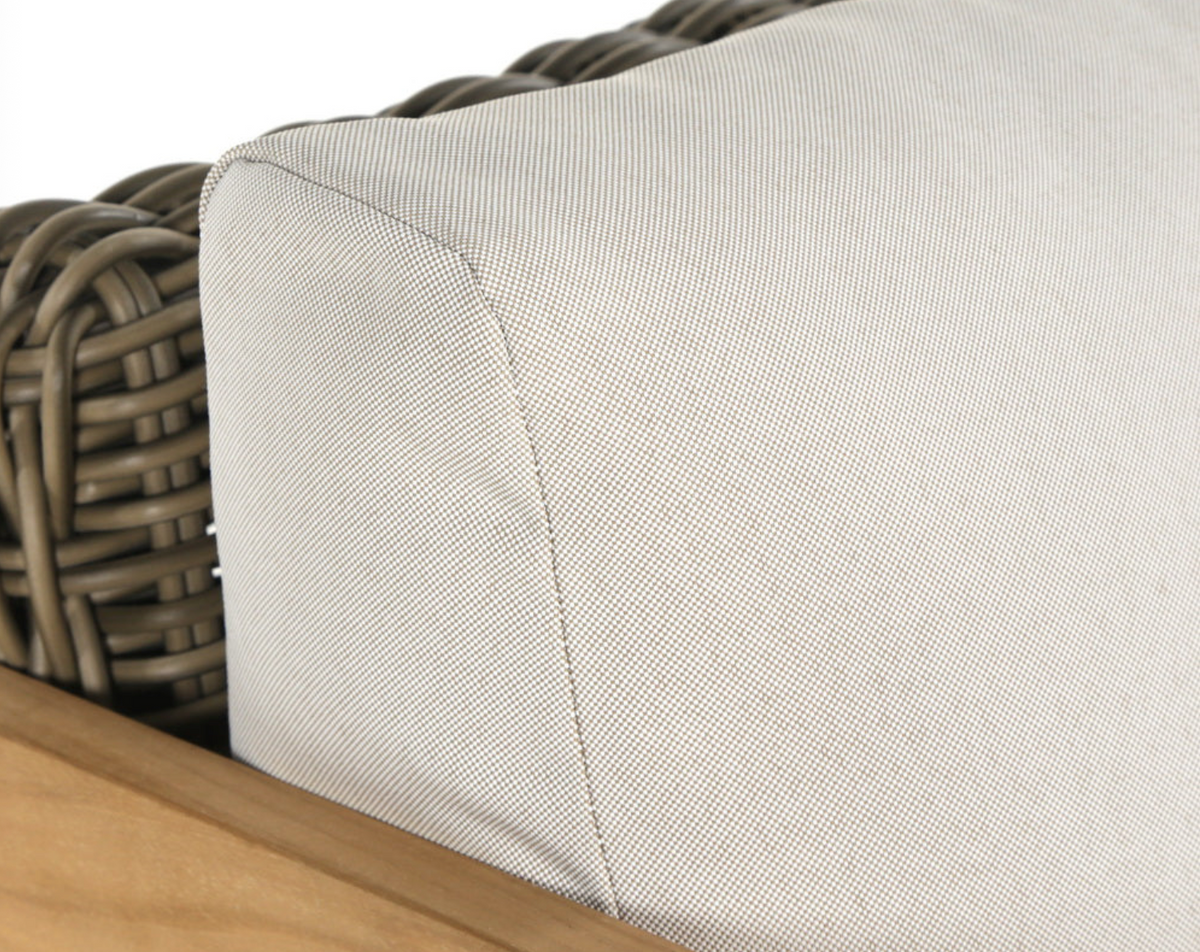 Potenza Taupe Wicker & Palazzo Cream Outdoor Lounge Chair