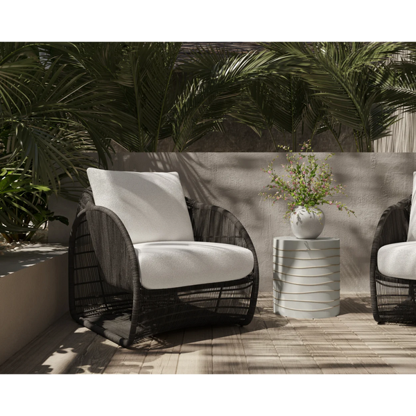 Tulum Charcoal & Cream Outdoor Lounge Chair