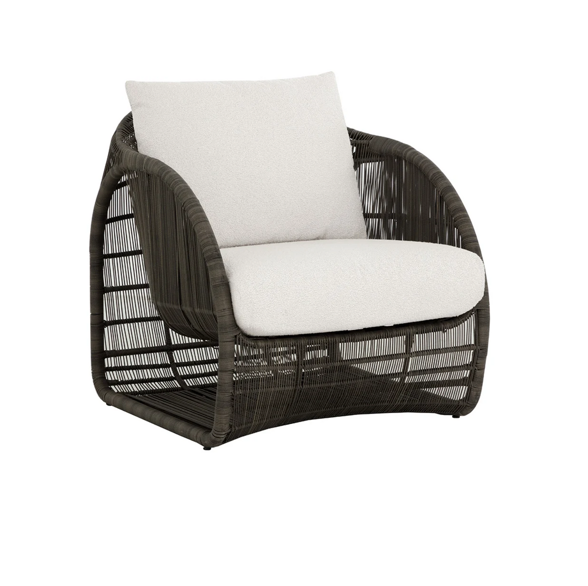 Tulum Charcoal & Cream Outdoor Lounge Chair