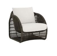 Tulum Charcoal & Cream Outdoor Lounge Chair