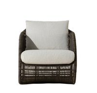 Tulum Charcoal & Cream Outdoor Lounge Chair