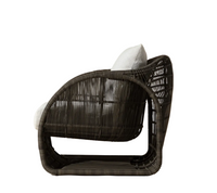Tulum Charcoal & Cream Outdoor Lounge Chair
