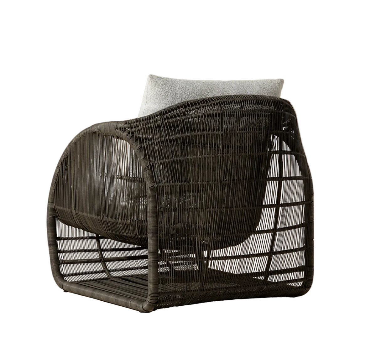 Tulum Charcoal & Cream Outdoor Lounge Chair
