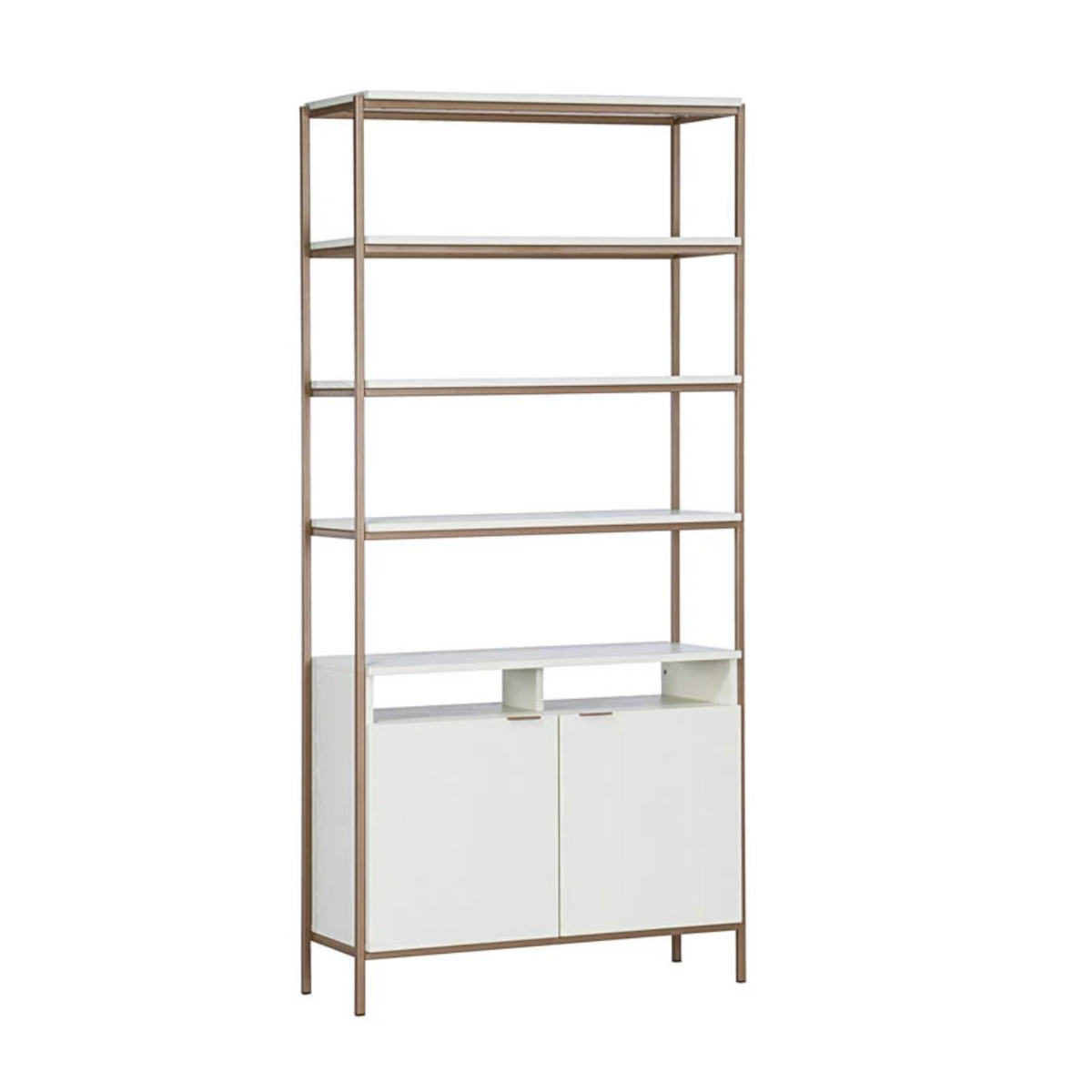 Ambrose Modular Large Champagne Gold & Cream Bookcase