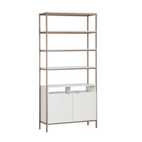 Ambrose Modular Large Champagne Gold & Cream Bookcase