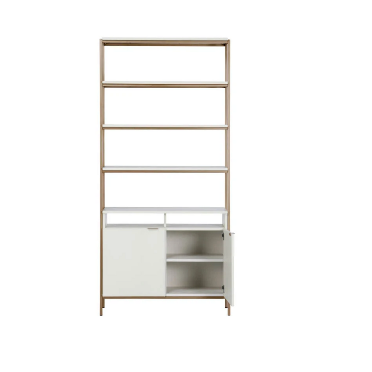 Ambrose Modular Large Champagne Gold & Cream Bookcase