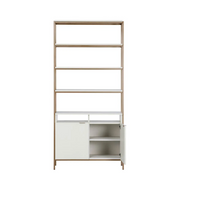 Ambrose Modular Large Champagne Gold & Cream Bookcase