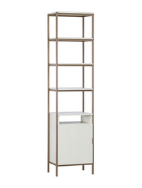 Ambrose Modular Small Champagne Gold & Cream Bookcase