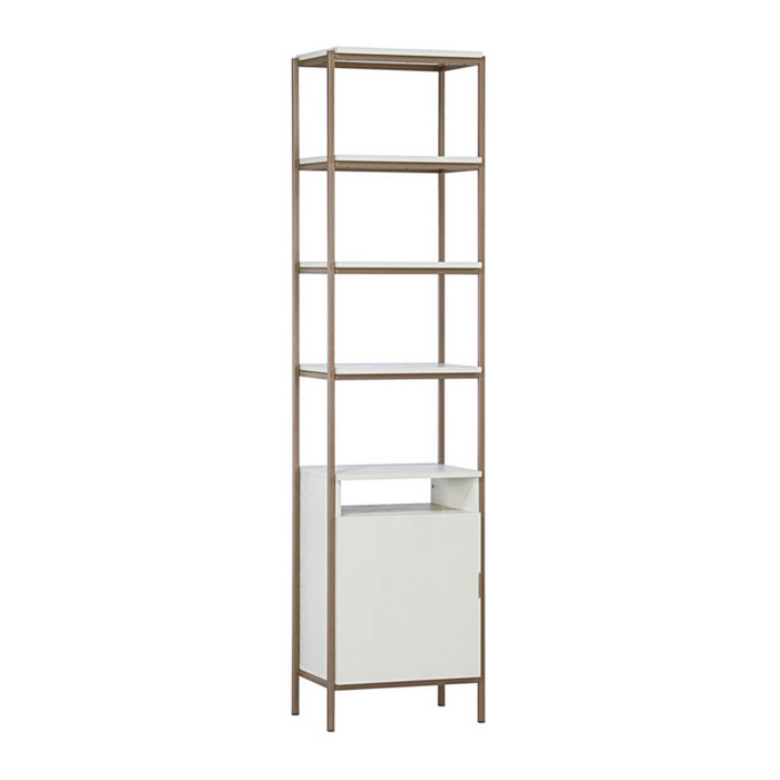 Ambrose Modular Small Champagne Gold & Cream Bookcase