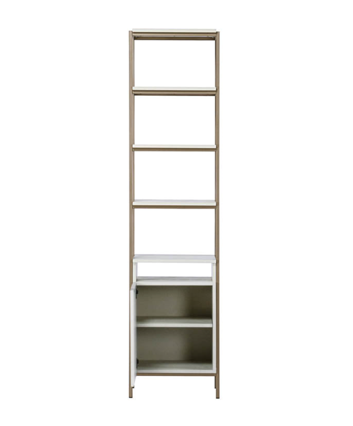 Ambrose Modular Small Champagne Gold & Cream Bookcase