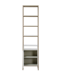 Ambrose Modular Small Champagne Gold & Cream Bookcase