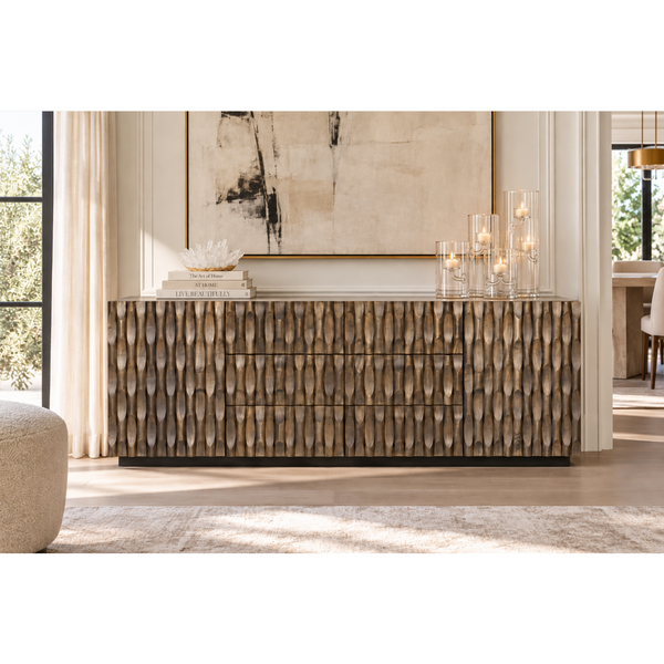 Alameda Carved Dark Walnut Sideboard