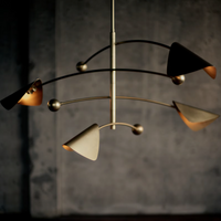 Occultation Natural Brass Chandelier
