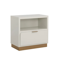 Jenkins Cream & Bronze Nightstand