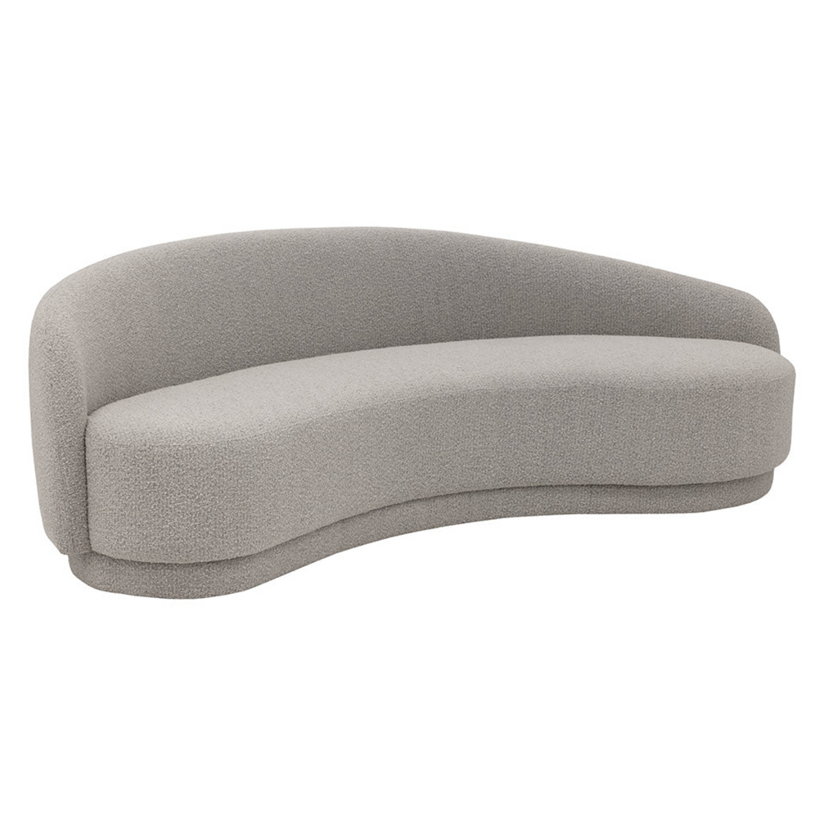 Kendra Warm Grey Boucle Curved Sofa