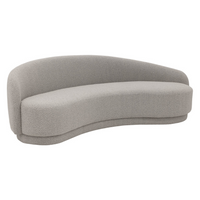 Kendra Warm Grey Boucle Curved Sofa