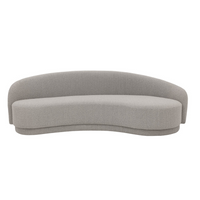 Kendra Warm Grey Boucle Curved Sofa