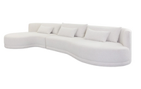 London LAF Copenhagen White Boucle Sectional
