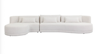 London LAF Copenhagen White Boucle Sectional