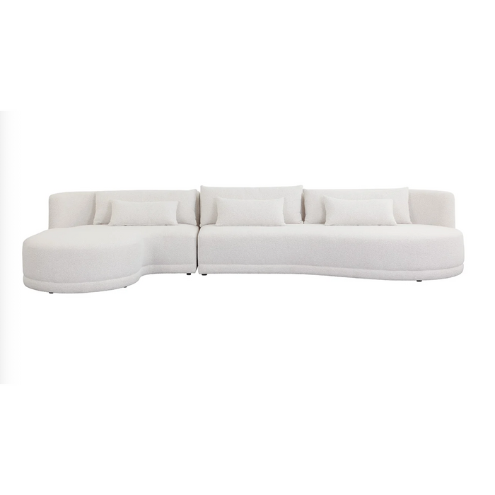 London LAF Copenhagen White Boucle Sectional