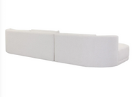 London LAF Copenhagen White Boucle Sectional