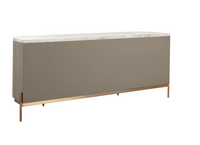 Cullen Taupe Leather & Marble Sideboard
