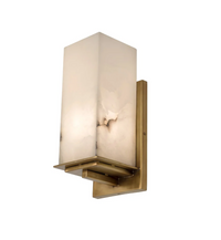 Kimmery Alabaster & Antique Brass Sconce