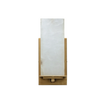 Kimmery Alabaster & Antique Brass Sconce