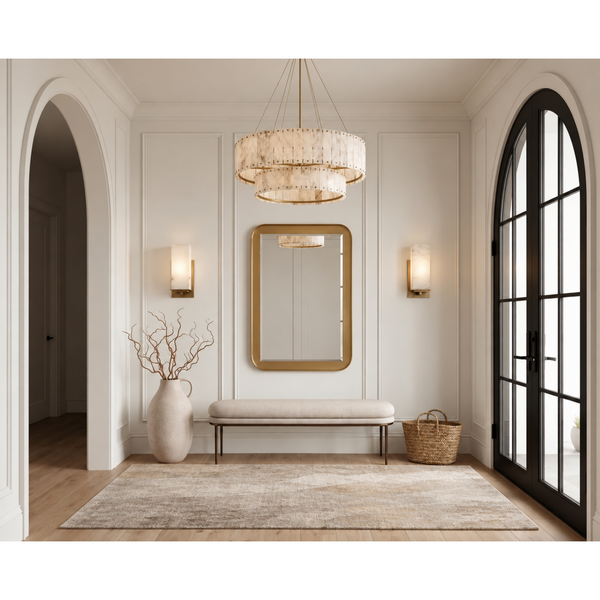 Kimmery Alabaster & Antique Brass Sconce
