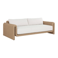 Tibi Natural  Handwoven Wicker Outdoor Sofa