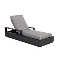 Thomas Charcoal Black Outdoor Chaise Lounger