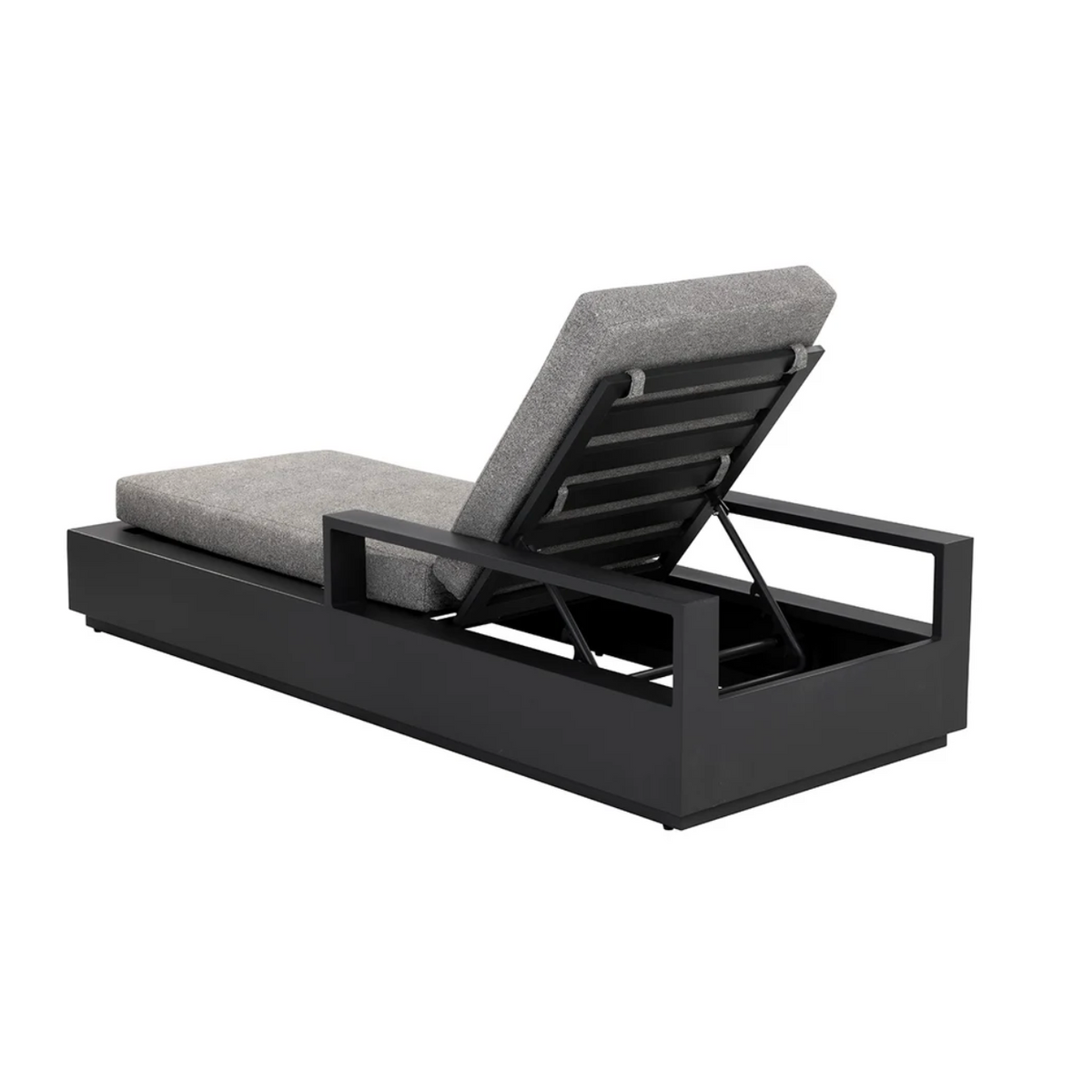 Thomas Charcoal Black Outdoor Chaise Lounger
