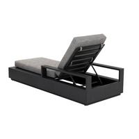 Thomas Charcoal Black Outdoor Chaise Lounger