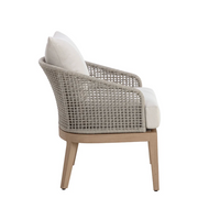Capri Greige & Palazzo Cream Outdoor Lounge Chair