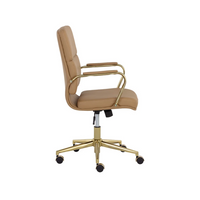 Kleo Tan Faux Leather Office Chair