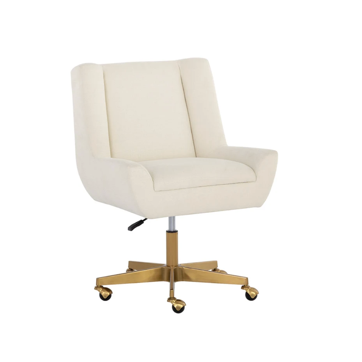 Mirian Alabaster & Matte Gold Office Chair